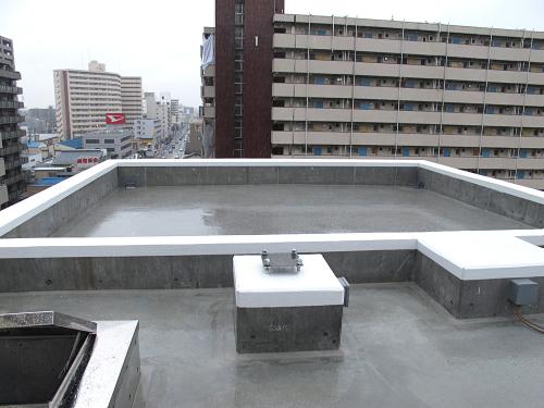 防水せずに住宅瑕疵担保責任保険の適用が認められた建物の屋上（写真：日経アーキテクチュア）